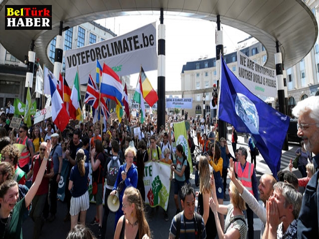 Brüksel'de çevre protestosu