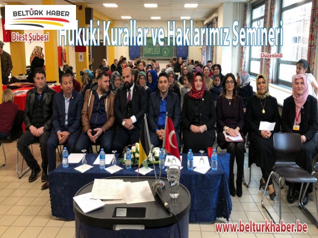 UETD Diest Şubesi Hukuki Kurallar ve Haklarımız Semineri Düzenledi