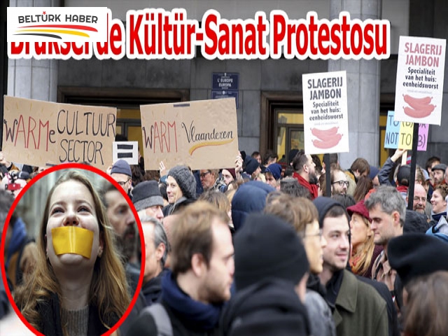 Brüksel'de Kültür-Sanat Protestosu