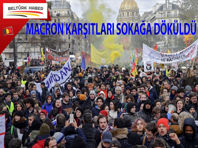 Fransa'da Macron karşıtları sokağa döküldü