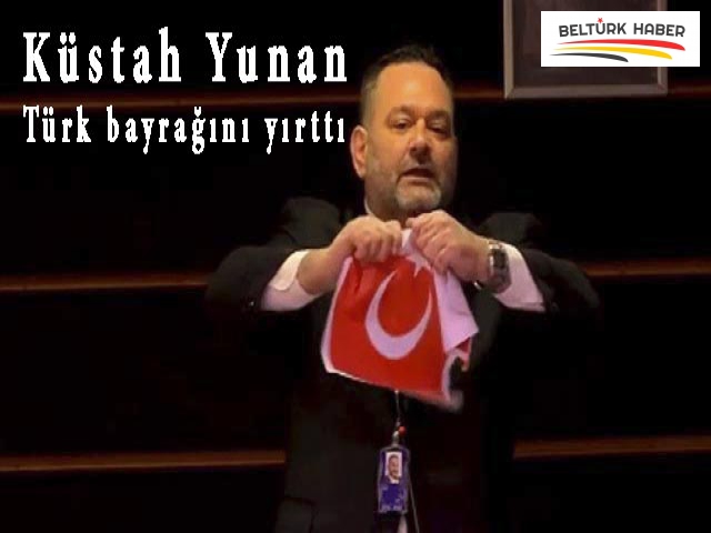 AP'de Yunan vekil Türk bayrağını yırttı