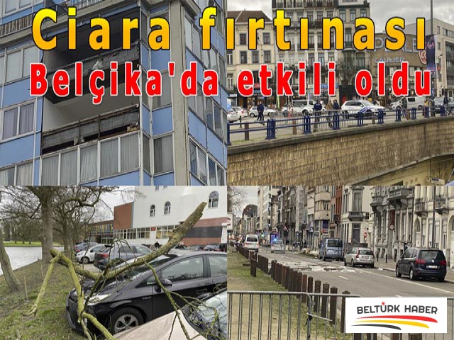 Ciara fırtınası,Belçika'da etkili oldu