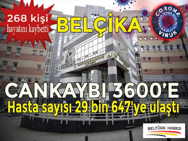 Belçika'da Kovid-19 nedeniyle ölenlerin sayısı 3600'e yükseldi