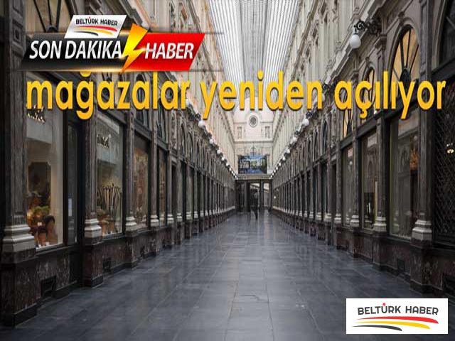 Belçika'da mağazalar yeniden açılıyor