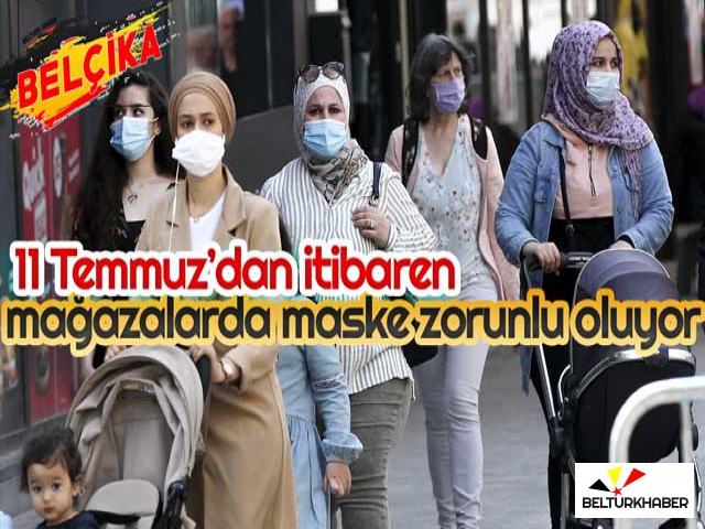 Belçika'da mağazalarda maske zorunlu oluyor