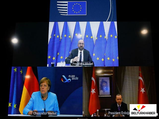 Cumhurbaşkanı Erdoğan,Merkel ve Michel ile görüştü