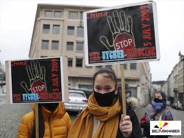 Uygur Türkleri, Brüksel'de Çin'i protesto etti