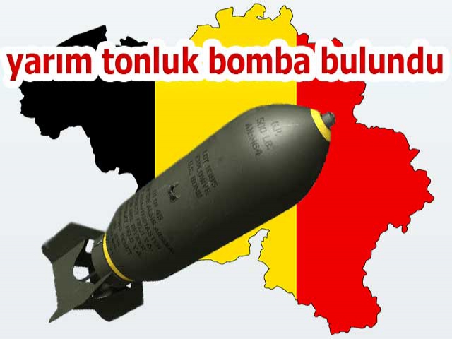 Belçika'da 2. Dünya Savaşı'ndan kalma yarım tonluk bomba bulundu