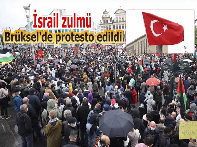 İsrail’in Filistin'e zulmü Brüksel'de protesto edildi