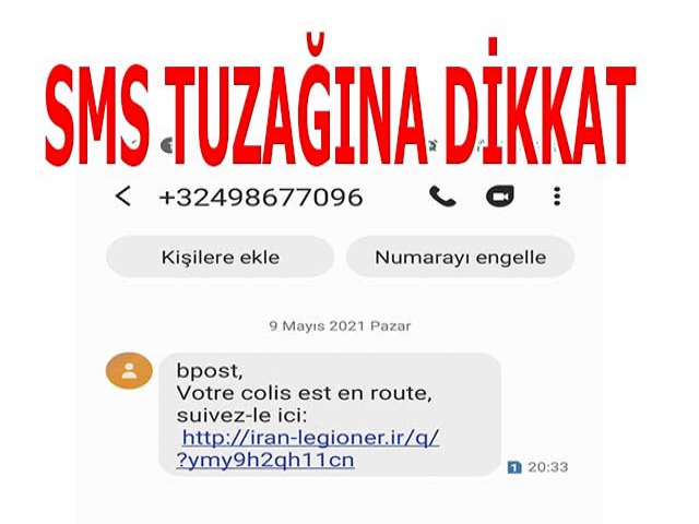 SMS TUZAĞINA DİKKAT