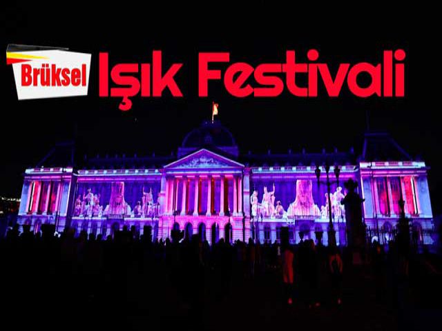 Brüksel'de Işık Festivali renkli görüntüler oluşturdu