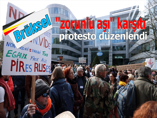 Brüksel'de "zorunlu aşı" karşıtı protesto düzenlendi