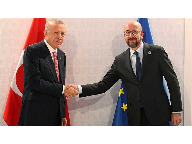 Cumhurbaşkanı Erdoğan AB Konseyi Başkanı Charles Michel ile görüştü