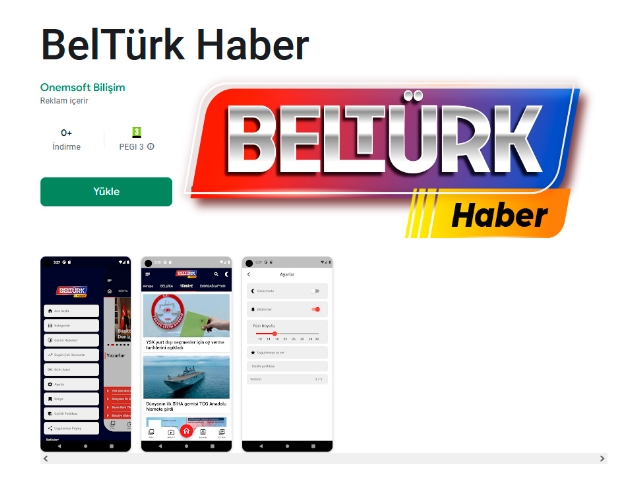 BelTürkHaber şimdi mobil uygulaması ile yayında