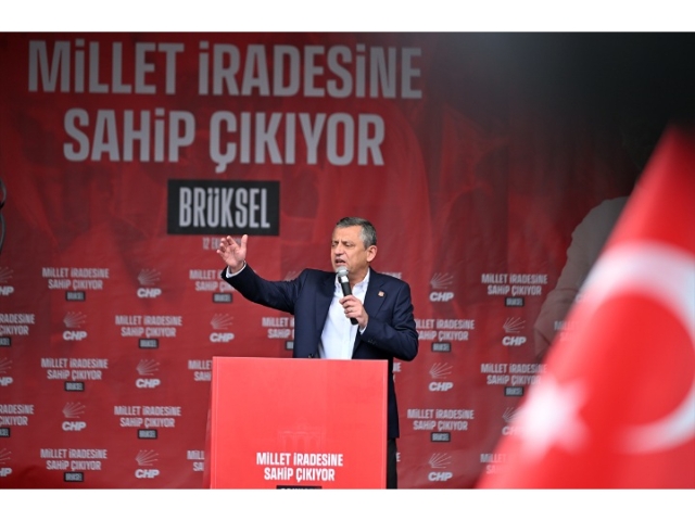 CHP Genel Başkanı Özel, partisinin Brüksel mitinginde konuştu