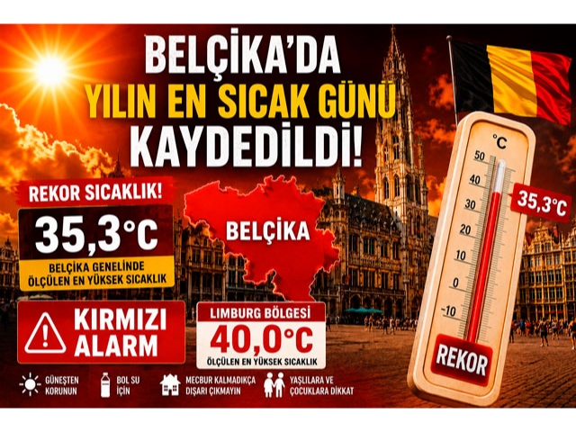 Belçika'da yılın en sıcak günü kaydedildi