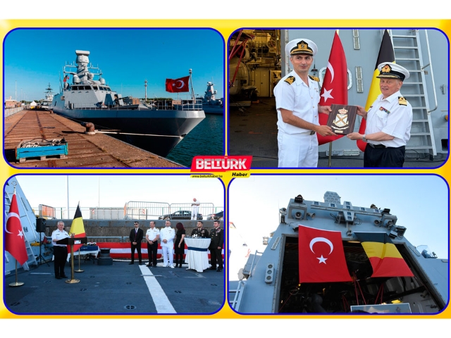 Milli savaş gemisi TCG Burgazada, Belçika’da düzenlenen törenle ziyarete açıldı