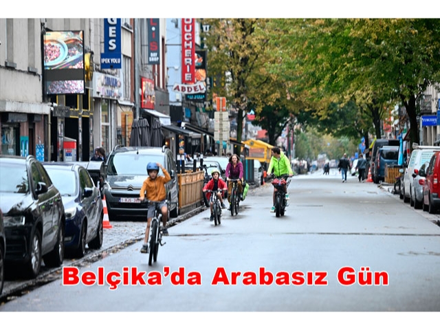 Belçika'da halk, "arabasız gün" dolayısıyla yollarda dolaşmanın keyfini çıkarıyor