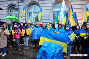 Brüksel'de Rusya Karşıtı Protesto