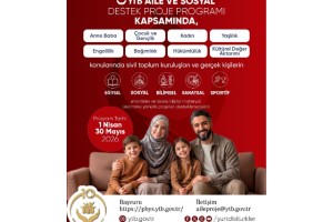 YTB Aile ve Sosyal Destek Proje Programı Başvuruları Başladı