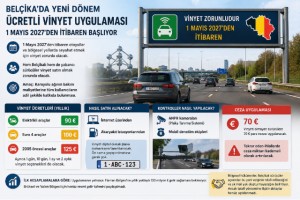 Belçika'da ücretli vinyet dönemi 1 Mayıs 2027'de başlıyor